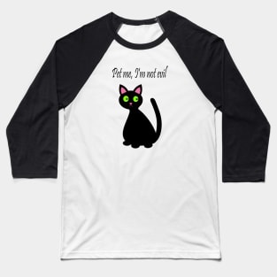 Cute Black Cat Baseball T-Shirt